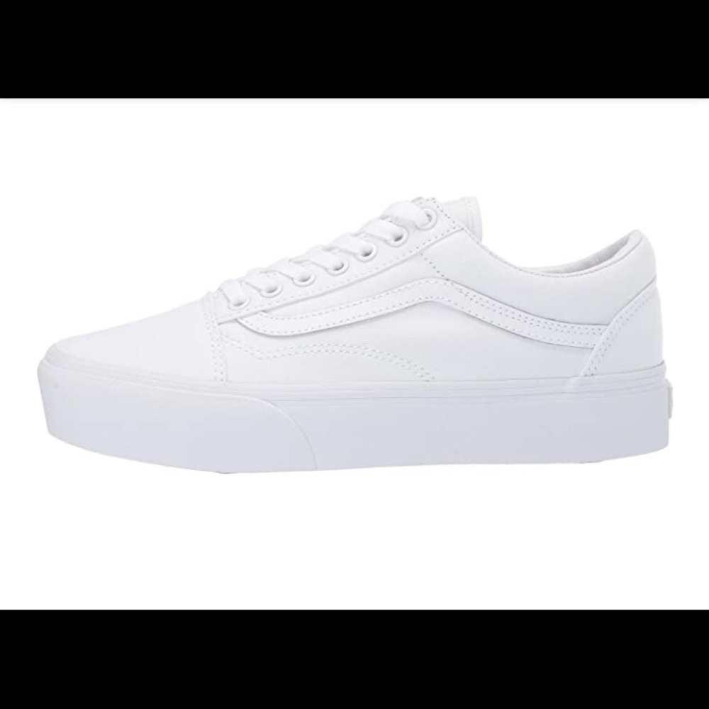 White thick sole vans